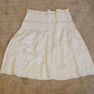 Hard Tail Cream A-Line Skirt